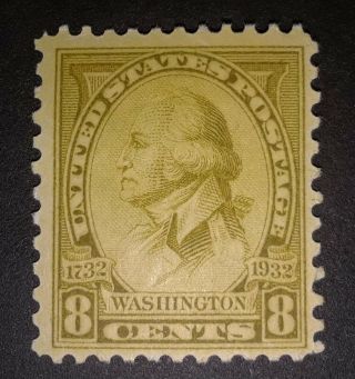 Travelstamps:1932 Us Stamps Scott 713 8cent Washington Mnh Og Not Hinged
