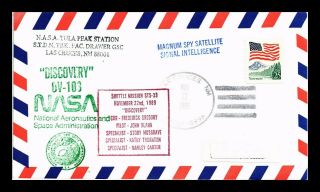 Dr Jim Stamps Us Space Shuttle Discovery Magnum Satellite Air Mail Event Cover