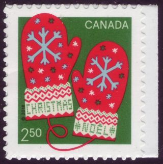Canada 2018 Christmas Warm And Cozy,  Booklet Single 3136 $2.  50 Mitts Mnh