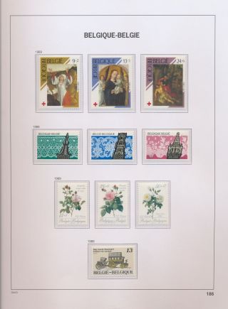 Xb63562 Belgium 1989 Red Cross Paintings Lace & Flowers Mnh Fv 181 Bef