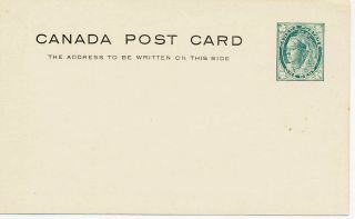 Canada 1897 1c Qv Postal Stationery Card H&g 18 Entire