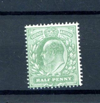 Perf 15 X 14 1911 1/2d Green (sg 279) L.  H.  M.  (au693)