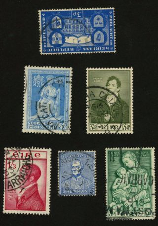 Ireland Stamps Scott 140,  143,  146,  150,  152,  154 All:,  H