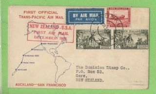 Zealand 1937 First Official Trans Pacific Air Mail,  Auckland - San Francisco