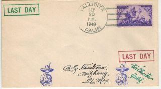 Discontinued Post Office Dpo 1940 Vallicita Ca California Last Day Cachet