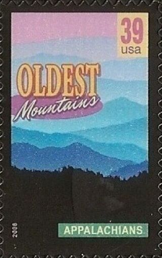 Us 4045 Appalachians Oldest Montains 39c Single Mnh 2006