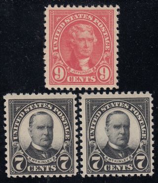 Tdstamps: Us Stamps Scott 559 561 (3) Nh Og