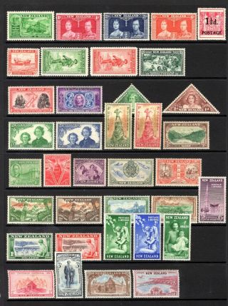Zealand 1936=1970 Lightly & Mounted Range Sets & Odd Stamps Cat £26