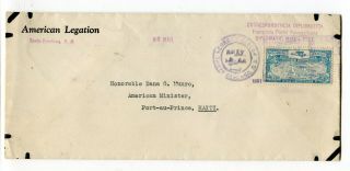 Dominica 1931 Us Legation - Diplomatic Mail - Airmail Cover To Haiti -