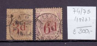 Great Britain 1883.  Stamp.  Yt 74/75.  €300.  00