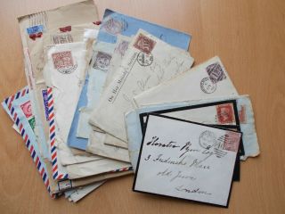 Gb Postal History - 42 Covers From Victoria To Early Qeii.  Below.