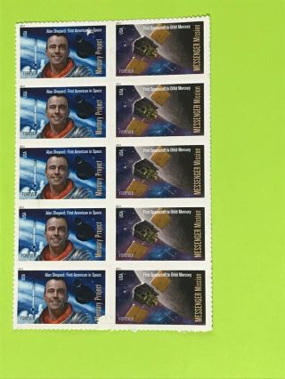 Usps Block Of 10 2011 Mercury Project Forever Stamps Face Value $5.  50