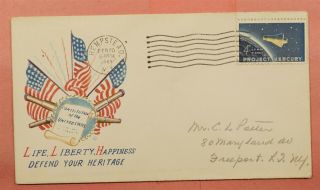 1962 Fdc 1193 Project Mercury Man In Space Hempstead Ny