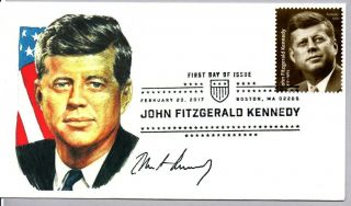 President John F.  Kennedy First Day Of Issue Boston Mass,  Chris Calle Designed