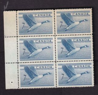 Canada Mnh Pane Of 6,  1952 Sc 320 Wildlife - Canada Goose