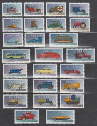 Canada Historic Land Vehicle - 5 1605a - Y Mnh Complete Set For " Face "