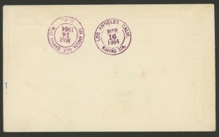 Norway Stamps Scott 450 & 451 on Registered First Day 1964 Cover w/ cachet 2