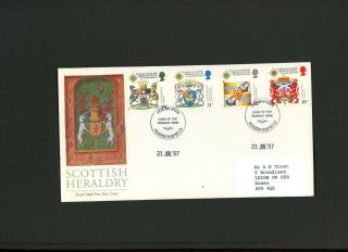 1987 Scottish Heraldry Royal Mail Fdc Land Of The Summer Wine Holmfirth H/s