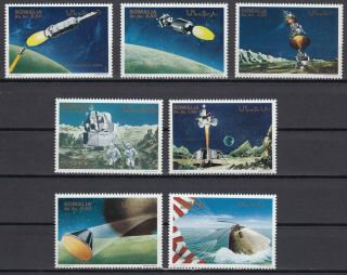 K8 Somalia Set Of 7 Space Stamps Mnh
