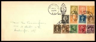 Washington Bicentennial Complete 1932 Fdc First Day Cover Scott 704 - 715
