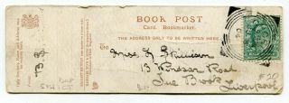 Uk Squared Circle Postmarks - Chorley 1904 Tucks - Early Bookmark Postcard -