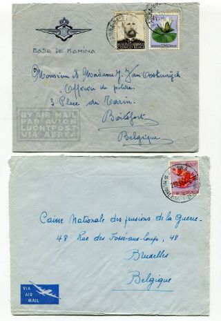 Belgian Congo 1952 / 1954 - Airmail Rate Covers - Sent To Belgium -