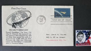 Mrstuff Summer Blow Out 1962 Project Mercury First Day Cover 2/20/65