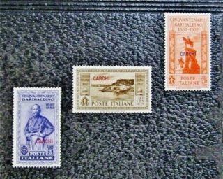 Nystamps Italy Aegean Islands Calchi Stamp 24 - 26 Og H $72