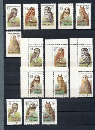 Poland 1990/91 Art Sheets Pope Owls Mnh (appx 100) (mr445