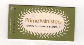 Australia.  1969.  Sg.  S14.  Prime Minsters $1 Stamp Booklet.  Mnh.  See Pictures