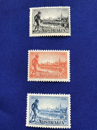 Australia Stamps (3),  Scott 142 - 144a,  1934,  Catval: $72us,  Price:$14us (7056)