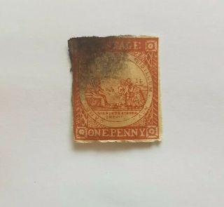 1850 South Wales Australia One Penny Stamp Postal History Cat:£840