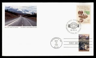 Dr Who 1992 Fdc Joint Issue Canada Alaska Highway Cachet E41018