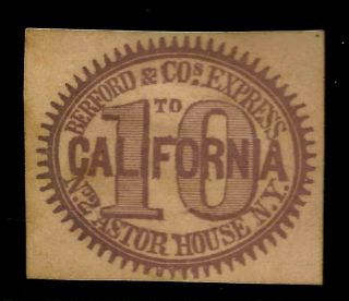 United States Scott 11l3 - Local Post - (1851) Berford & Co Express