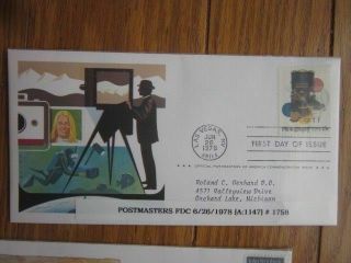 Photography 1978 Pma Postmasters Of America Cachet Fdc