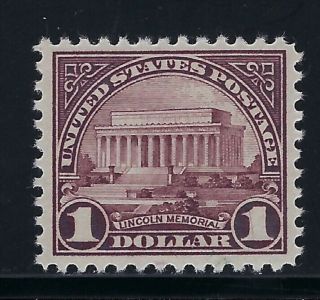 B&d: 1922 - 25 U.  S.  Scott 571 $1 Lincoln Memorial Mlhr - - Fresh