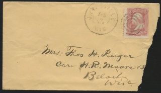 Civil War Era Cover To Wife Of Colonel/general Thomas H Ruger Of Wisconsin