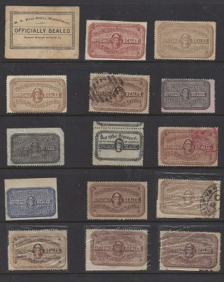 Group Of 22 Post Office Seals - And