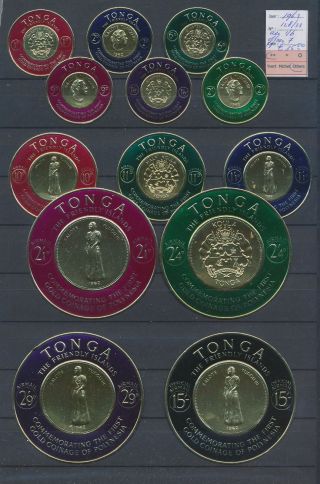 Xb67723 Tonga 1963 Coinage Currency Circular Gold Foil Mnh Cv 35,  5 Eur