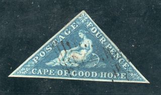 Cape Of Good Hope Perkins 4 P.  Bluish Paper Sc.  2,  Cv 125 Us$,  Sg 4