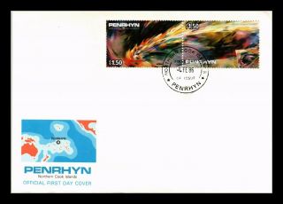 Dr Jim Stamps Penrhyn Northern Cook Islands Combo Fdc European Size Cover