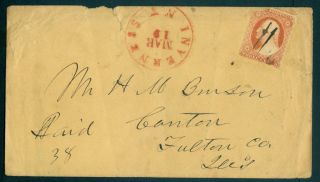 Us 185 (?) Washington 3c Brown Red On Cover From Inverness