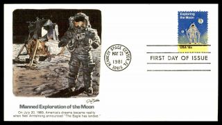 Mayfairstamps Us Fdc 1981 Space Achievements Man On Moon First Day Cover Wwb0546