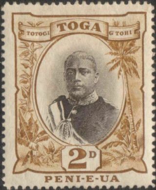 Tonga 1897 Sg40 2d King George Ii Type I Mlh