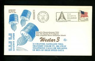 Us Space Cover Satellite Westar 3 Launch Ksc Kennedy Space Center Fl 8/9/1979