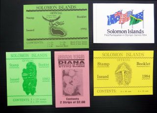 Solomon Islands 1982/98 Booklets Sg5/9 Price Fp7867