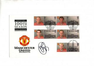 Ole Gunnar Solskjaer " Manchester United 2002 100th Season” Signed Fdc 2002 B