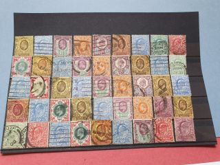 Gb Ed Vii - 45 Stamps To One Shilling - As Seen
