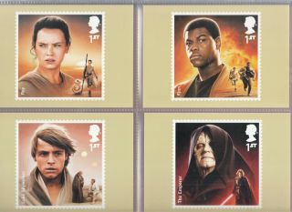 2015 Star Wars,  Set Of 19 X Phq Stamp Cards,  Fdi Special H/s Back