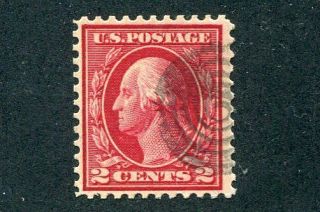 1915 U.  S.  Scott 461 Two Cent Washington Stamp - Cork Cancel